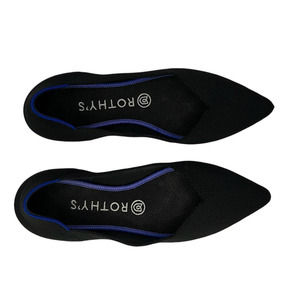 Rothy's The Point Black Pointed Toe Flats Sz 8